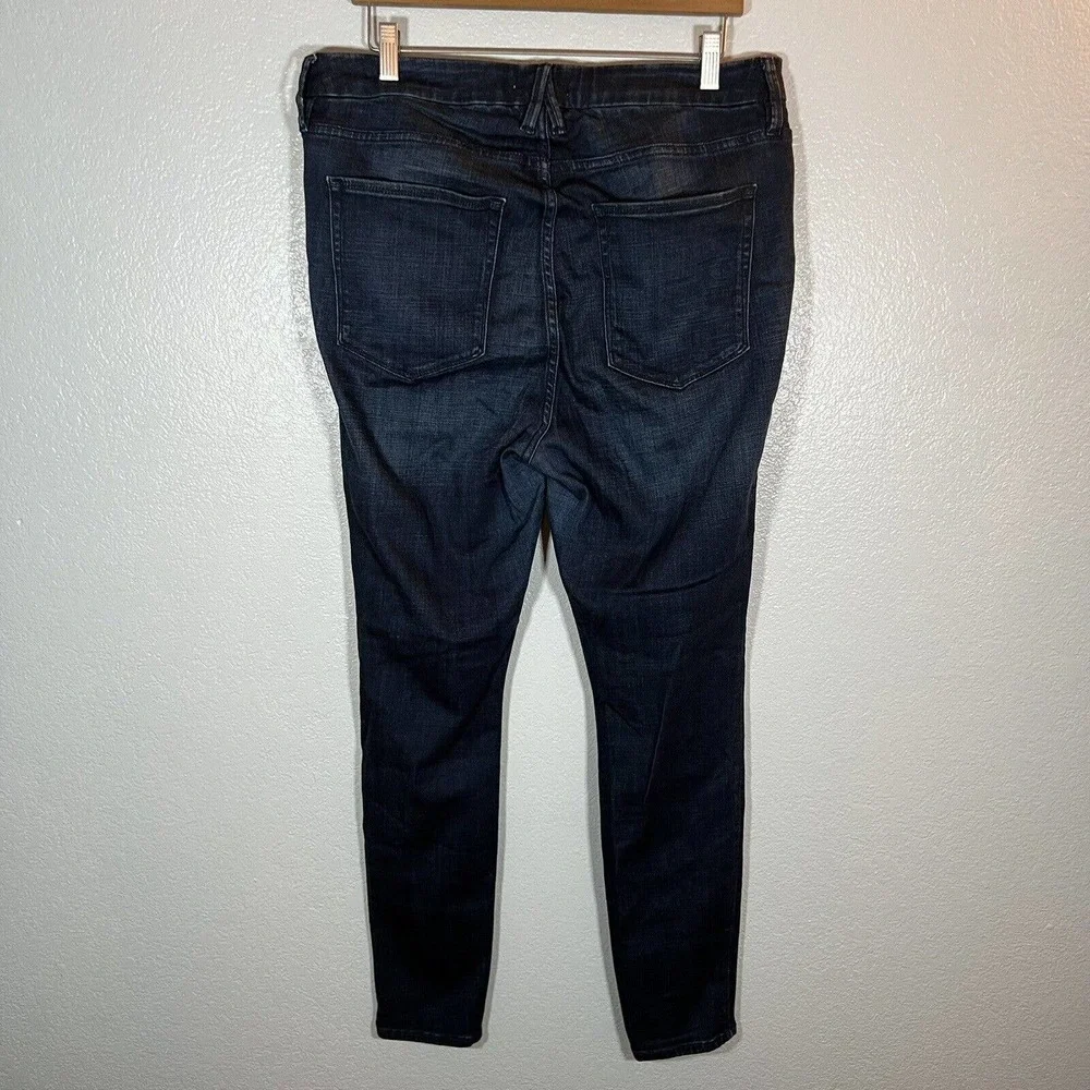 Good American Womens 16 Good Legs High Rise Crop Stretch Denim Blue Jeans‎